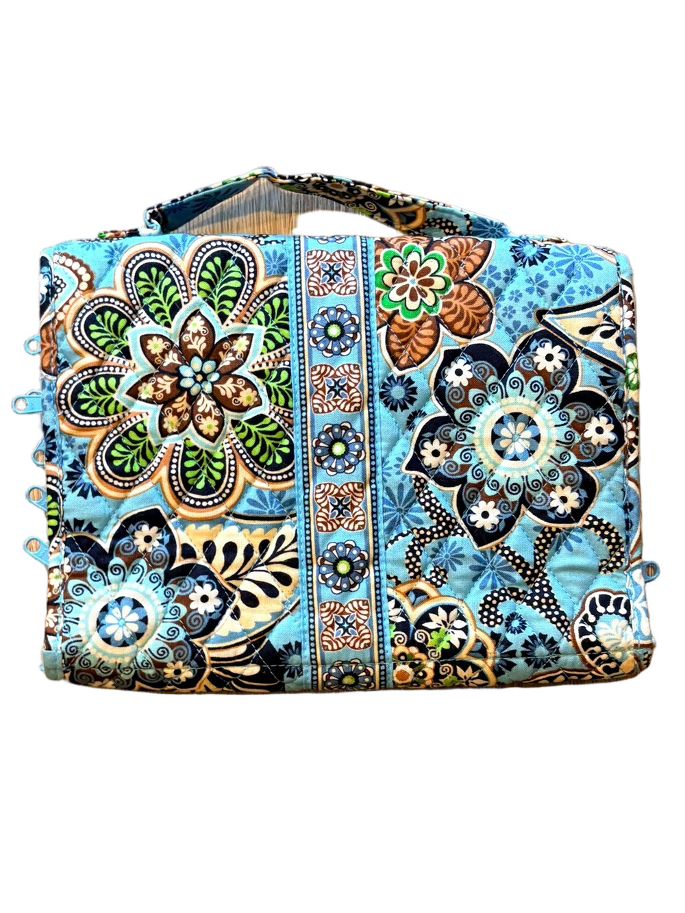 Vera Bradley Quilted Floral Travel Jewelry Organizer - Blue Multi - Picture 2 of 6